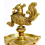 Brass Peacock Oil Lamp Divi Standing Small KBH00603