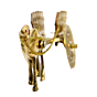 Brass Camel Cart Showpiece KBH00624