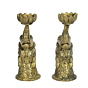 Brass Unique Brass Elephant Candle Stand Pair KBH00658