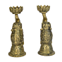Brass Unique Brass Elephant Candle Stand Pair KBH00658
