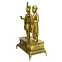Brass Big Lord Swaminarayan Pair with Bajath KBH00668