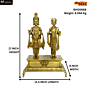 Brass Big Lord Swaminarayan Pair with Bajath KBH00668