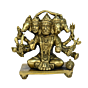 Brass Panch Mukhi Hanuman Sitting Statue Idol KBH00692