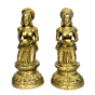 Brass Oil Lamp Divi Lady Sitting Statue Pair KBH00701