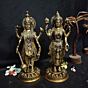 Brass Vishnu-Laxmi Standing Pair Statue Idol KBH00725