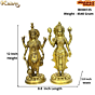 Brass Vishnu-Laxmi Standing Pair Statue Idol KBH00725