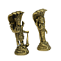 Brass Vishnu-Laxmi Standing with Sheshnag Medium Pair Statue Idol KBH00728