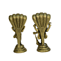Brass Vishnu-Laxmi Standing with Sheshnag Medium Pair Statue Idol KBH00728