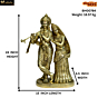 Brass Radha Krishna Statue Big Idol KBH00784