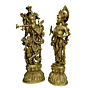 Brass Radha Krishna Pair Medium Idol KBH00793