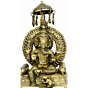 Brass Sitting Ganesha on Bajath with Umbrella Idol KBH00800