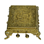 Brass Swastik Square with Bell Bajath KBH00805