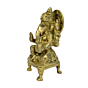 Brass Sitting Ganesha on Bajath Idol KBH00813