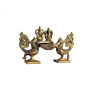 Brass Peacock Ganesha Laxmi Divi KBH00818