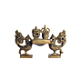 Brass Peacock Ganesha Laxmi Divi KBH00818