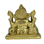 Brass Sitting Ganesha with Takiya Idol KBH00822