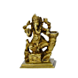 Brass Ganesha with Shankh Small Idol KBH00827