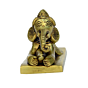 Brass Bal Ganesha with Mouse on Hand Idol KBH00828
