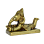 Brass Bal Ganesha with Mouse on Hand Idol KBH00828