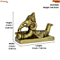 Brass Bal Ganesha with Mouse on Hand Idol KBH00828