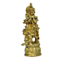 Brass Krishna with Peacock Small Idol KBH00835