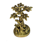 Brass Krishna with Cow and Kadam Tree Small Idol KBH00836