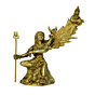 Brass Shankar with Ganga Statue Medium Idol KBH00839