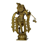 Brass Krishna Standing Medium Idol KBH00840