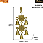 Brass Wall Hanging Shubh Labh Bell Double Step KBH00856