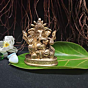 Brass Takya Ganesha with Chakra Small Idol KBH00888