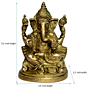 Brass Ganesha Sitting on Bajath Idol KBH00898