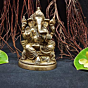 Brass Ganesha Sitting on Bajath Idol KBH00898
