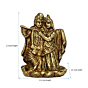 Brass Radha Krishna Standing on Kamal Idol KBH00941