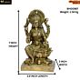 Brass Laxmi Sitting on Kamal Idol KBH00987