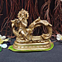 Brass Krishna Sitting on Peacock Idol KBH00991