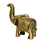 Brass Elephant Medium Figurine KBH00997