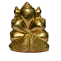 Brass Ganesha Surrounded by Seven Sacred Shankh  KBH01012