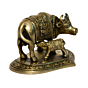 Brass cow with small Calf 3 Inch KBH01013