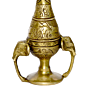 Brass elephant face pot | KBH01048