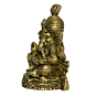 Brass Paghadi Ganesha Small Idol KBH01068