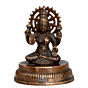 Black Metal Laxmi Statue with Round Base KBH01095