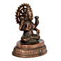 Black Metal Laxmi Statue with Round Base KBH01095