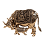 Brass Cow & Calf statue KBH10963