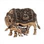 Brass Cow & Calf statue KBH10963