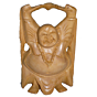 Handcrafted Wooden Laughing Buddha Statue BH01132