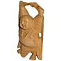 Handcrafted Wooden Laughing Buddha Statue BH01132