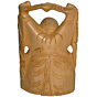 Handcrafted Wooden Laughing Buddha Statue BH01132