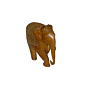 Handcrafted Wooden Elephant with Jali Work 9 Inch BH01161