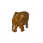 Handcrafted Wooden Elephant with Jali Work 9 Inch BH01161