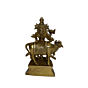 Brass Lord Krishna with Cow Idol KBH01180